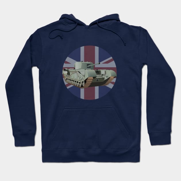 Churchill WW2 British Tank Hoodie by NorseTech